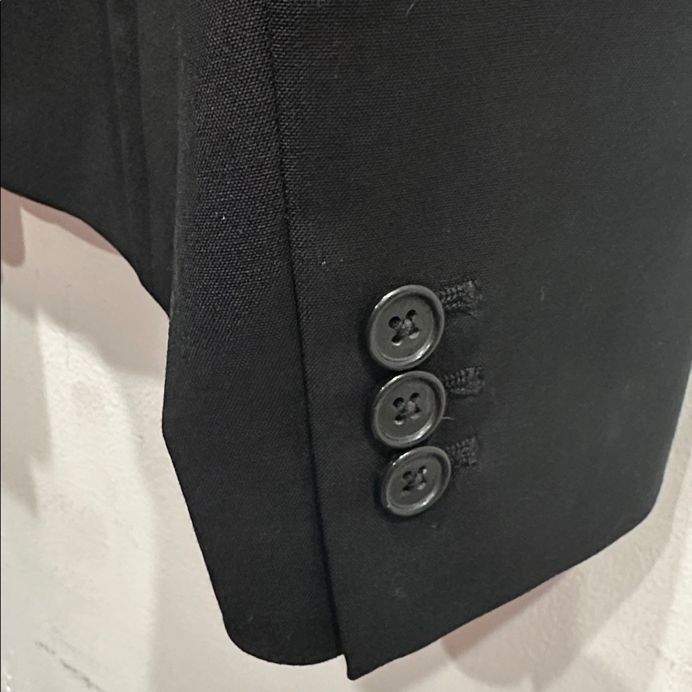 Banana Republic Basic Black Wool Suit Jacket Sing… - image 5